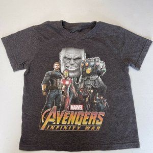Marvel Avengers Infinity War Boy's T-Shirt Short Sleeve Dark Grey crew neck